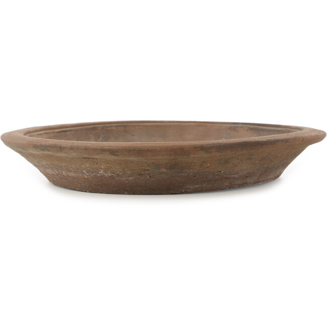 Oval unglazed bonsai pot - 490 x 370 x 50 mm