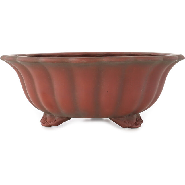 Lotus unglazed bonsai pot by Bigei - 250 x 250 x 98 mm