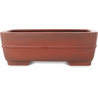 Bigei - Hirata Atsumi Maceta rectangular sin esmaltar para bonsái de 252 mm de Bigei, Tokoname, Japón
