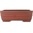 Maceta rectangular sin esmaltar para bonsái de Bigei - 252 x 192 x 85 mm