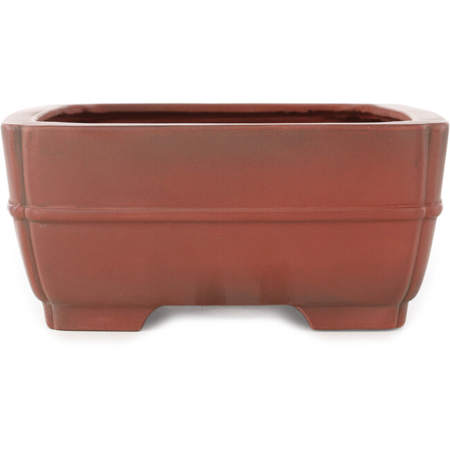 Maceta rectangular sin esmaltar para bonsái de Bigei - 252 x 192 x 85 mm