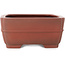Maceta rectangular sin esmaltar para bonsái de Bigei - 252 x 192 x 85 mm