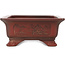 Rectangular unglazed bonsai pot by Bigei - 247 x 187 x 82 mm