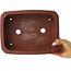 Rectangular unglazed bonsai pot by Bigei - 252 x 192 x 85 mm