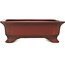 Maceta rectangular sin esmaltar para bonsái de Bigei - 247 x 187 x 82 mm
