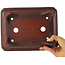 Maceta rectangular sin esmaltar para bonsái de Bigei - 247 x 187 x 82 mm