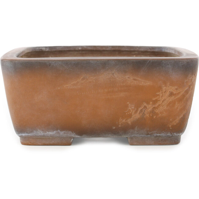 Pot à bonsaï rectangulaire non émaillé de Bigei - 245 x 185 x 80 mm