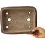 Rectangular unglazed bonsai pot by Bigei - 245 x 185 x 80 mm