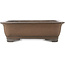 Rectangular unglazed bonsai pot by Gyouzan - 280 x 214 x 85 mm