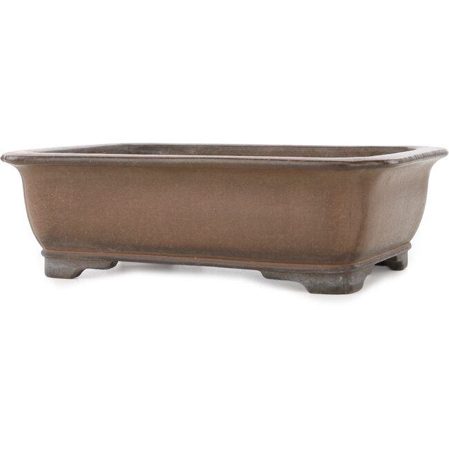 Pot à bonsaï rectangulaire non émaillé de Gyouzan - 280 x 214 x 85 mm