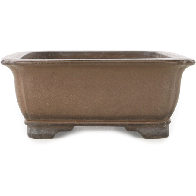 Maceta rectangular sin esmaltar para bonsái de Gyouzan - 280 x 214 x 85 mm