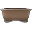 Rectangular unglazed bonsai pot by Gyouzan - 280 x 214 x 85 mm