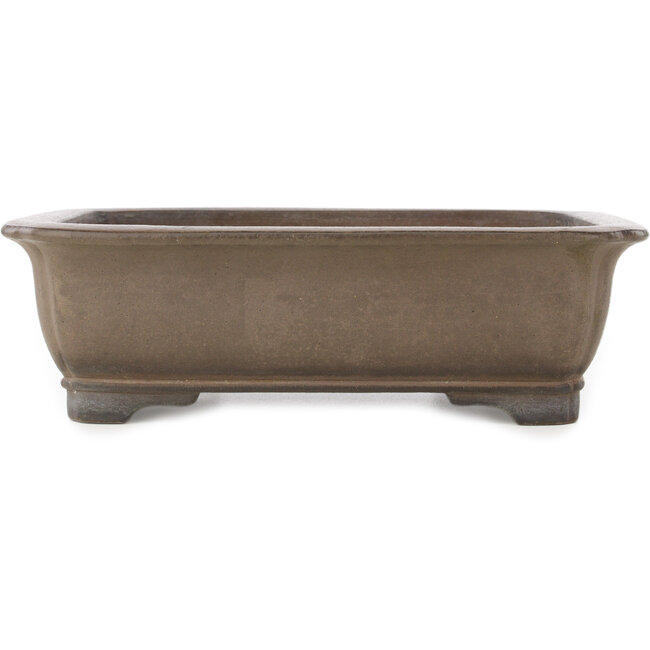 Pot à bonsaï rectangulaire non émaillé de Gyouzan - 280 x 214 x 85 mm