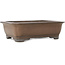 Rectangular unglazed bonsai pot by Gyouzan - 280 x 214 x 85 mm