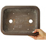 Rectangular unglazed bonsai pot by Gyouzan - 280 x 214 x 85 mm