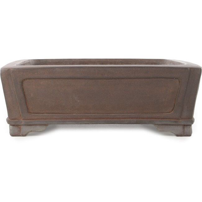 Maceta rectangular sin esmaltar para bonsái de Gyouzan - 410 x 313 x 110 mm