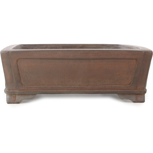 Pot à bonsaï rectangulaire non émaillé de Gyouzan - 410 x 313 x 110 mm