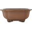 Square unglazed bonsai pot by Gyouzan - 380 x 380 x 155 mm