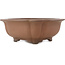 Square unglazed bonsai pot by Gyouzan - 380 x 380 x 155 mm