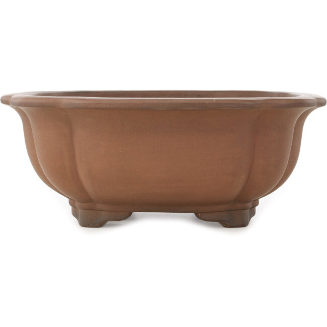 Maceta para bonsái cuadrada sin esmaltar de Gyouzan - 380 x 380 x 155 mm