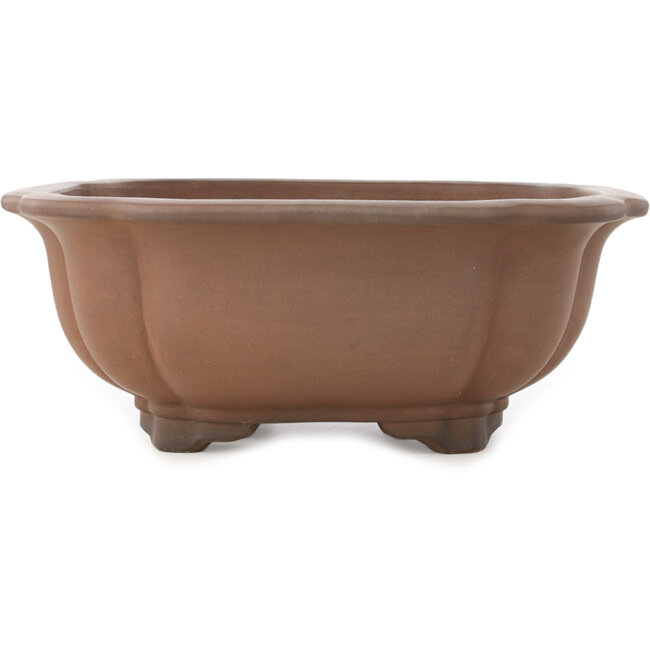 Maceta para bonsái cuadrada sin esmaltar de Gyouzan - 380 x 380 x 155 mm