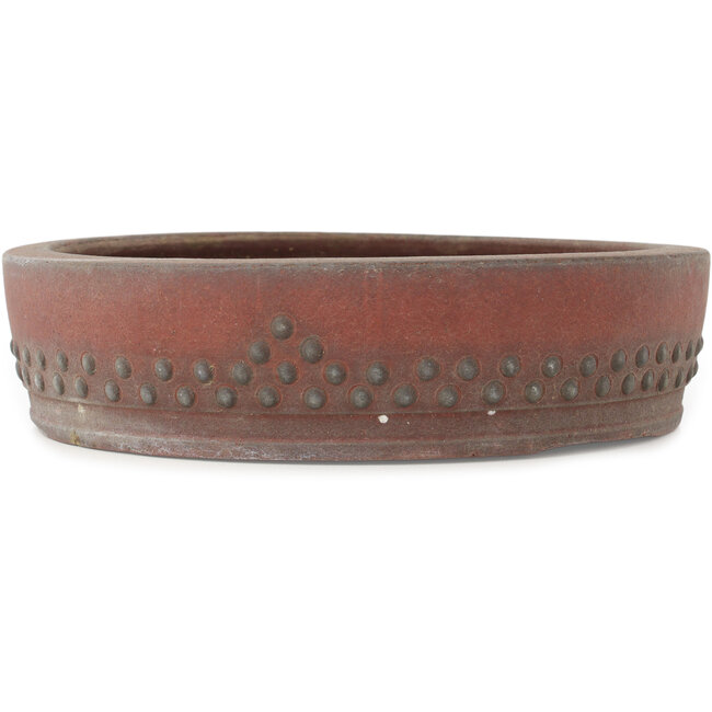 Round unglazed bonsai pot - 275 x 275 x 70 mm