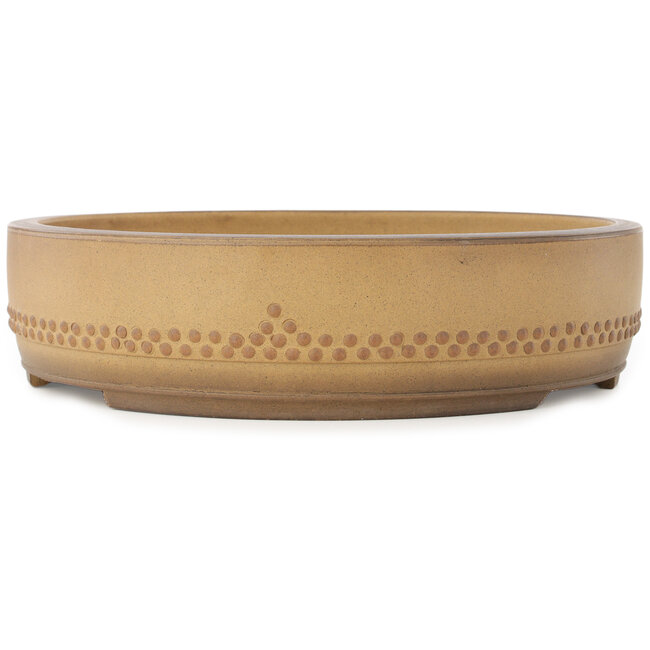 Runder unglasierter Bonsai-Topf von Sankei - 345 x 345 x 88 mm