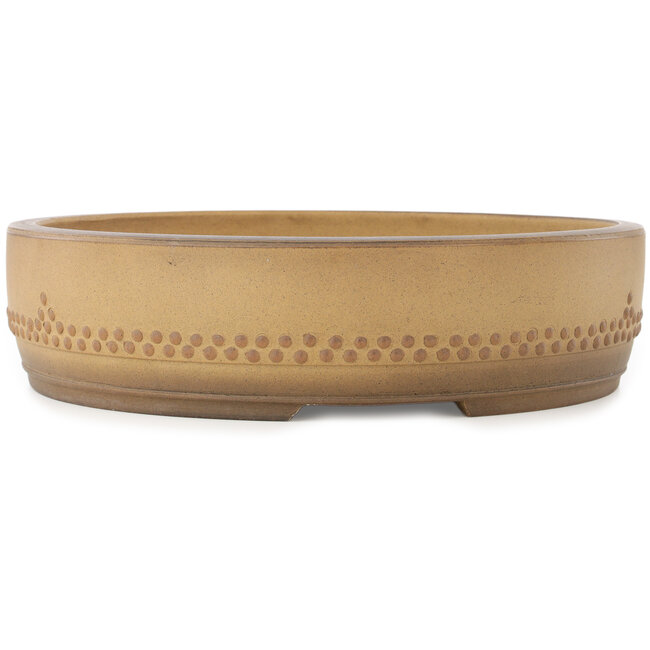 Pot à bonsaï rond non émaillé de Sankei - 345 x 345 x 88 mm