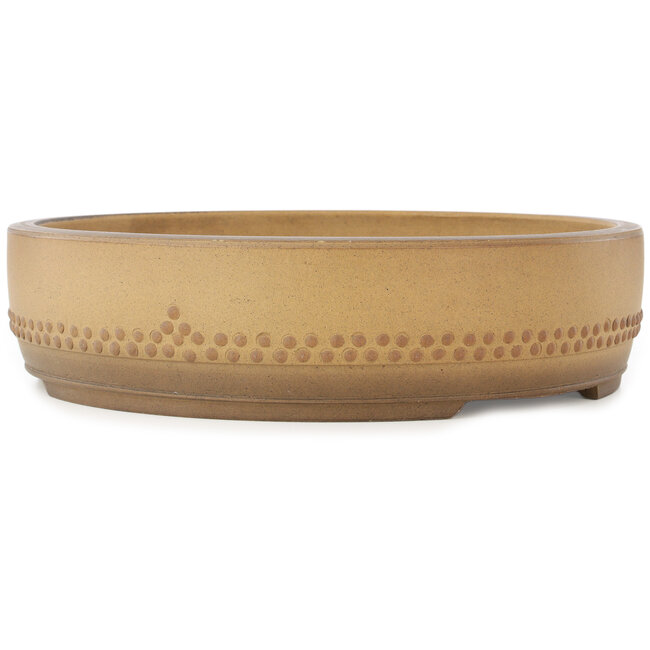 Pot à bonsaï rond non émaillé de Sankei - 345 x 345 x 88 mm