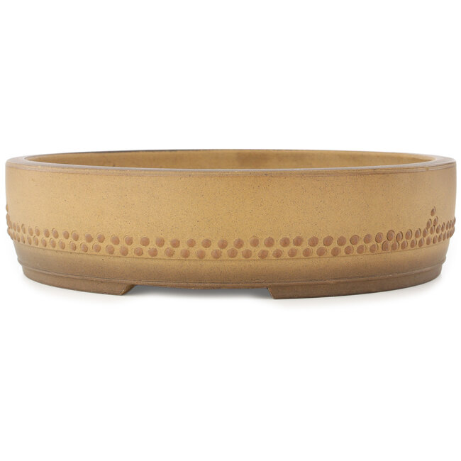 Pot à bonsaï rond non émaillé de Sankei - 345 x 345 x 88 mm