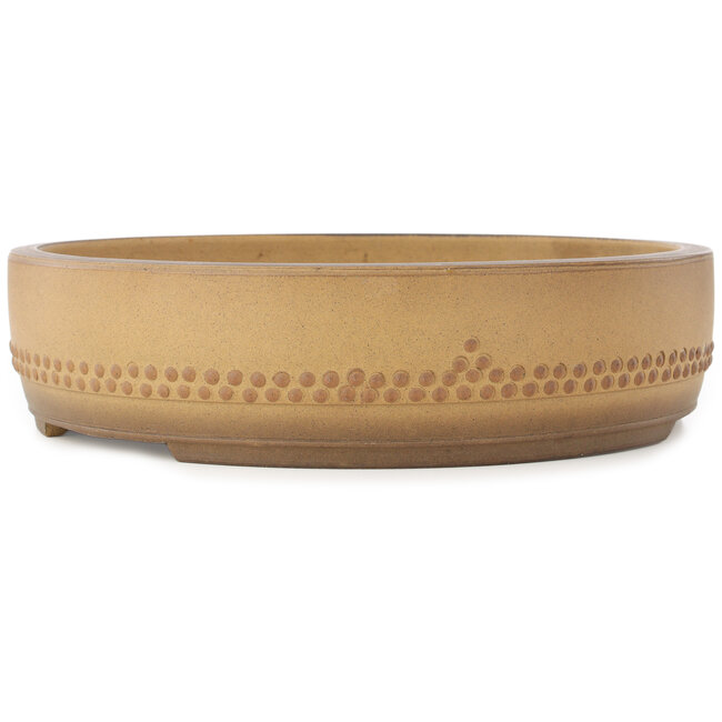 Pot à bonsaï rond non émaillé de Sankei - 345 x 345 x 88 mm