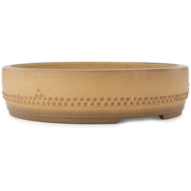 Pot à bonsaï rond non émaillé de Sankei - 345 x 345 x 88 mm