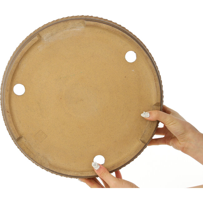 Maceta para bonsái redonda sin esmaltar de Sankei - 345 x 345 x 88 mm