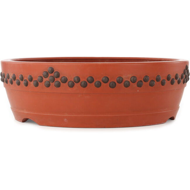 Round unglazed bonsai pot - 310 x 310 x 98 mm