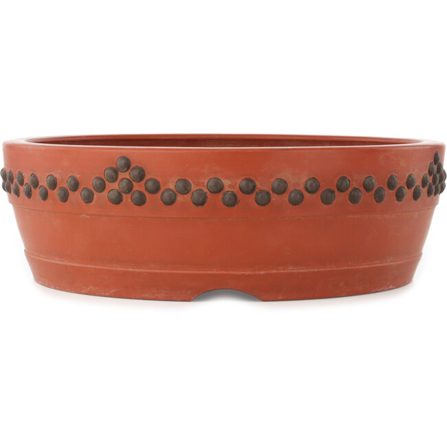 Round unglazed bonsai pot - 310 x 310 x 98 mm