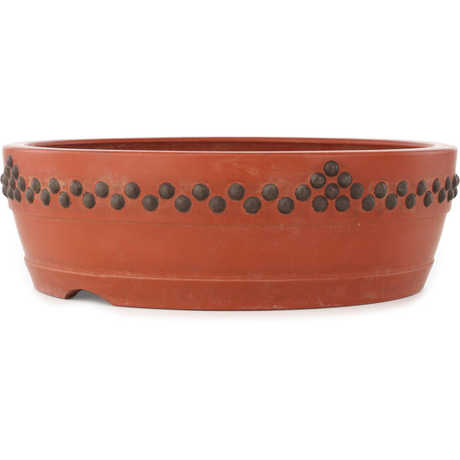 Round unglazed bonsai pot - 310 x 310 x 98 mm