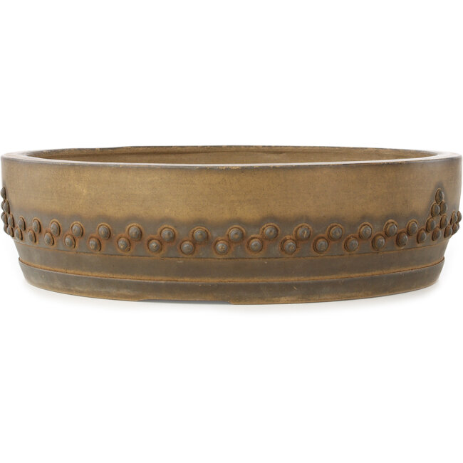 Ronde ongeglazuurde bonsaipot - 335 x 335 x 90 mm