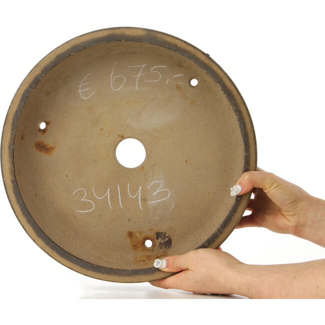 Runder unglasierter Bonsaitopf - 335 x 335 x 90 mm