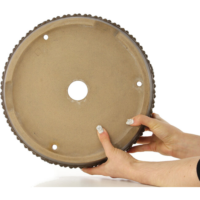 Ronde ongeglazuurde bonsaipot - 335 x 335 x 90 mm