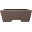 Rectangular unglazed bonsai pot - 300 x 220 x 110 mm