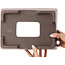 Maceta rectangular para bonsái sin esmaltar - 300 x 220 x 110 mm