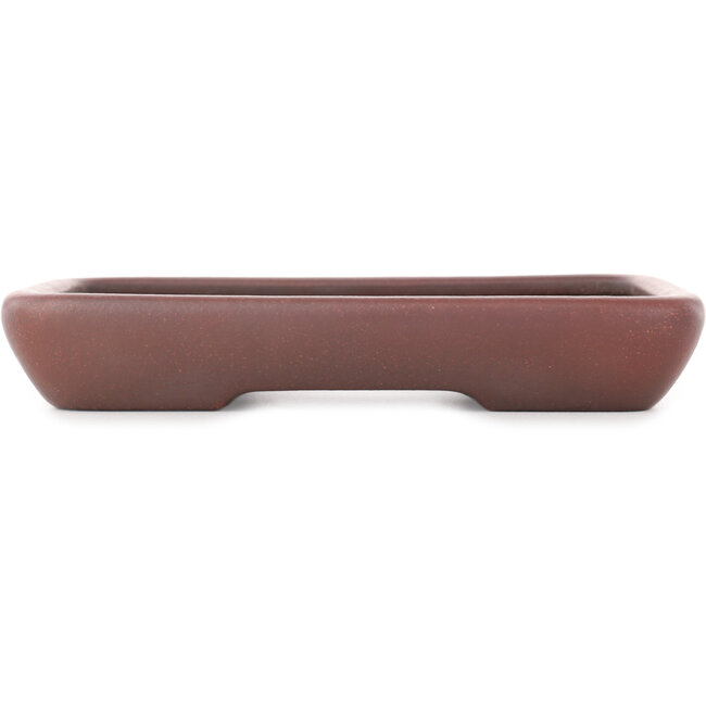 Maceta rectangular sin esmaltar para bonsái - 205 x 153 x 35 mm