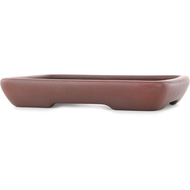 Rectangular unglazed bonsai pot - 205 x 153 x 35 mm