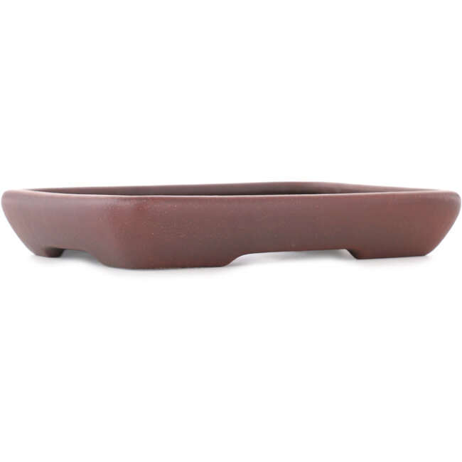Rectangular unglazed bonsai pot - 205 x 153 x 35 mm