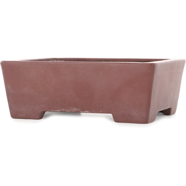 Pot à bonsaï rectangulaire non émaillé de Yamaaki - 134 x 105 x 48 mm