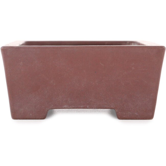 Vaso bonsai rettangolare non smaltato di Yamaaki - 134 x 105 x 48 mm