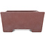 Rectangular unglazed bonsai pot by Yamaaki - 134 x 105 x 48 mm