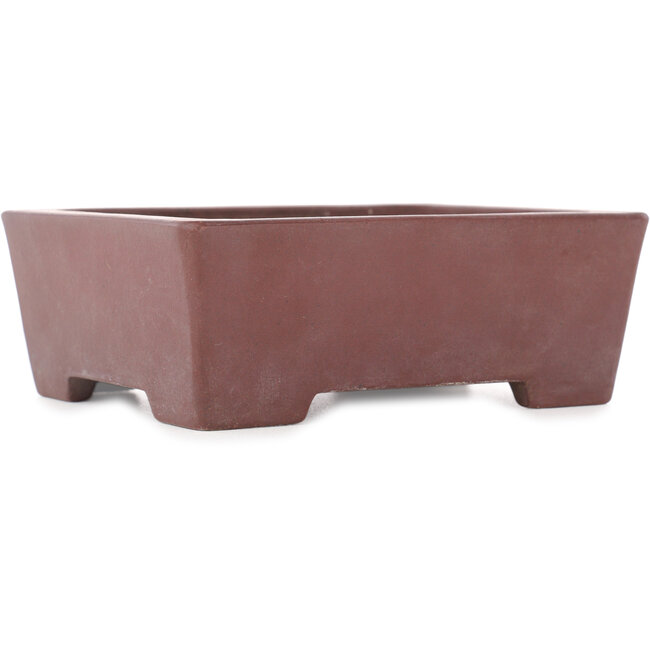 Pot à bonsaï rectangulaire non émaillé de Yamaaki - 134 x 105 x 48 mm