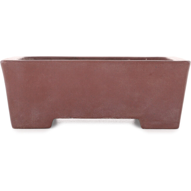 Maceta rectangular sin esmaltar para bonsái de Yamaaki - 134 x 105 x 48 mm