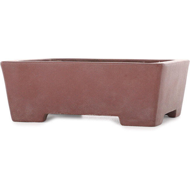 Maceta rectangular sin esmaltar para bonsái de Yamaaki - 134 x 105 x 48 mm